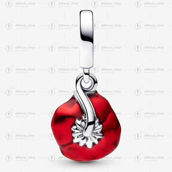 Pandora Red Flower Dangle Charm - Picture 2 of 5